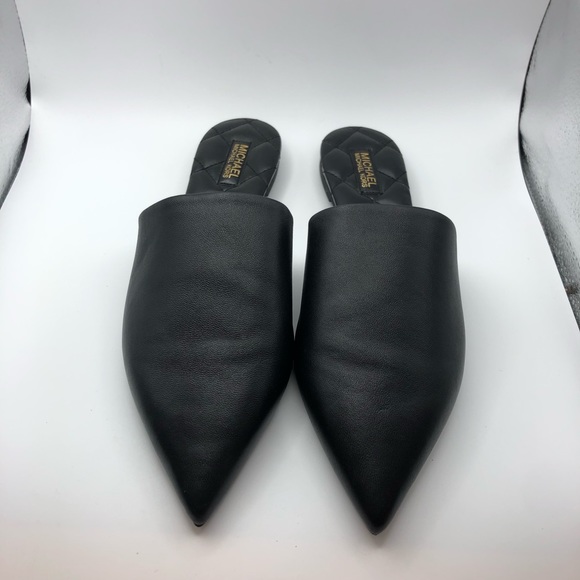 Michael Kors black leather pointy toe flats womens size 8.5 - Picture 3 of 9